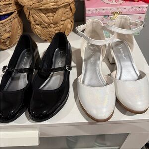 Cat & Jack Black and White Girls' Dress Shoes size 2